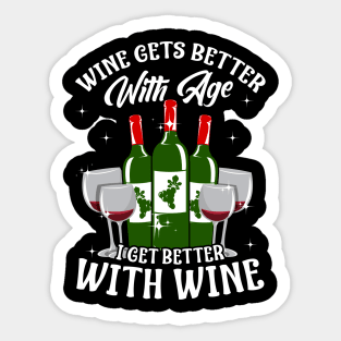 Funny Wine Lover Tee Sticker